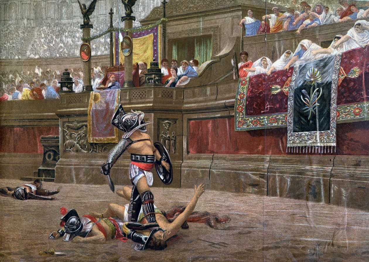 S otočeným palcem, Pollice Verso, 1872 od Unbekannt