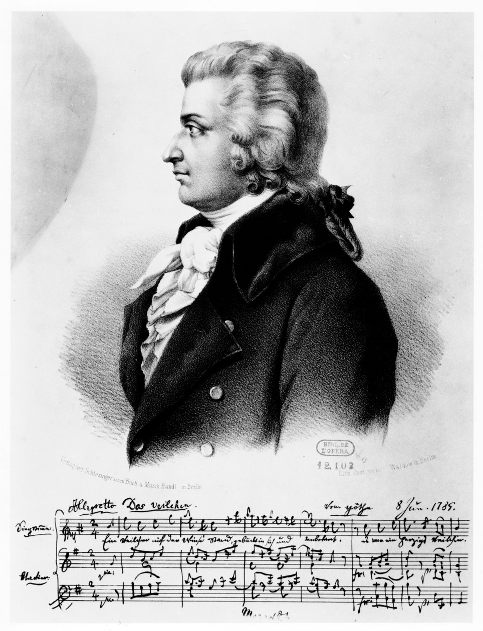 Wolfgang Amadeus Mozart 1756-1791, c1790 od Unbekannt