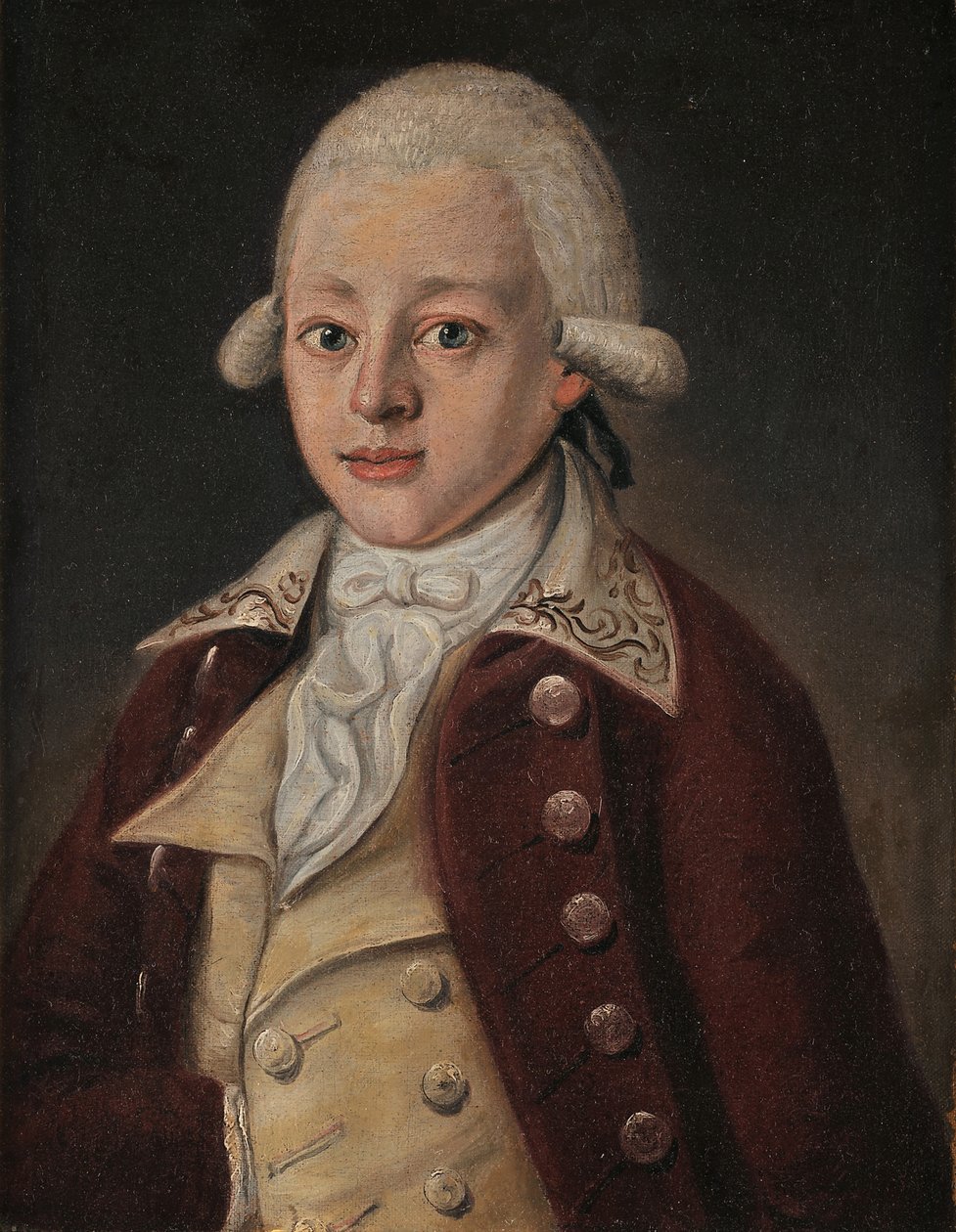 Wolfgang Amadeus Mozart 1756-1791, asi 1770 od Unbekannt