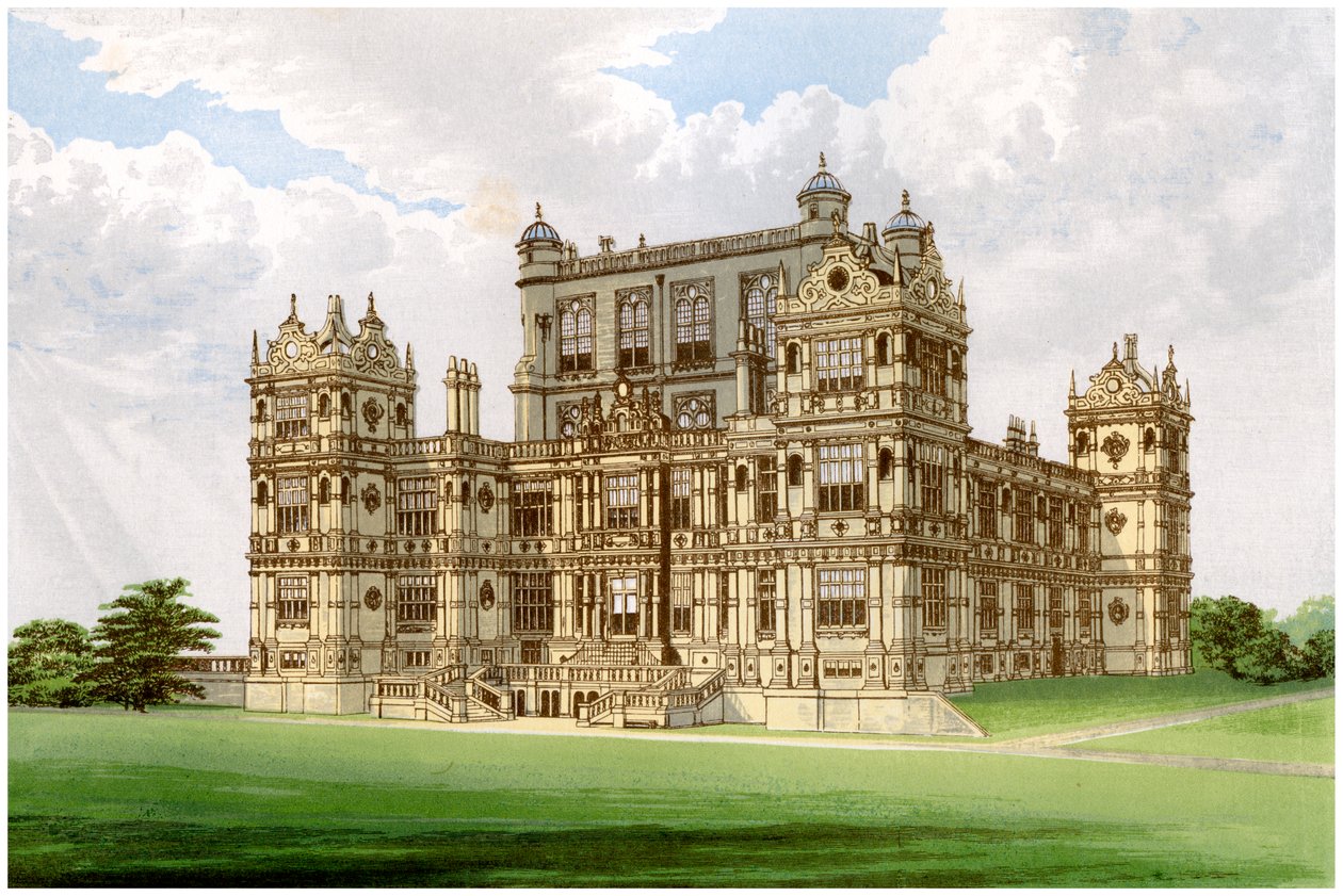 Wollaton Hall, Nottingham, Nottinghamshire, domov lorda Middletona, c1880 od Unbekannt