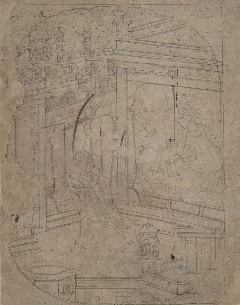 Žena opouštějící svého milence, ca. 1790-1820. od Unbekannt