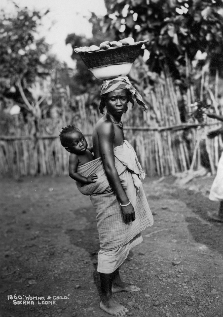 Žena a dítě, Sierra Leone, 20. století od Unbekannt