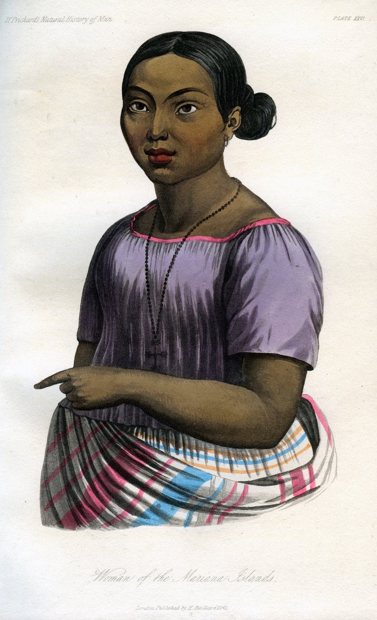 Žena z Marianských ostrovů, 1848 od Unbekannt