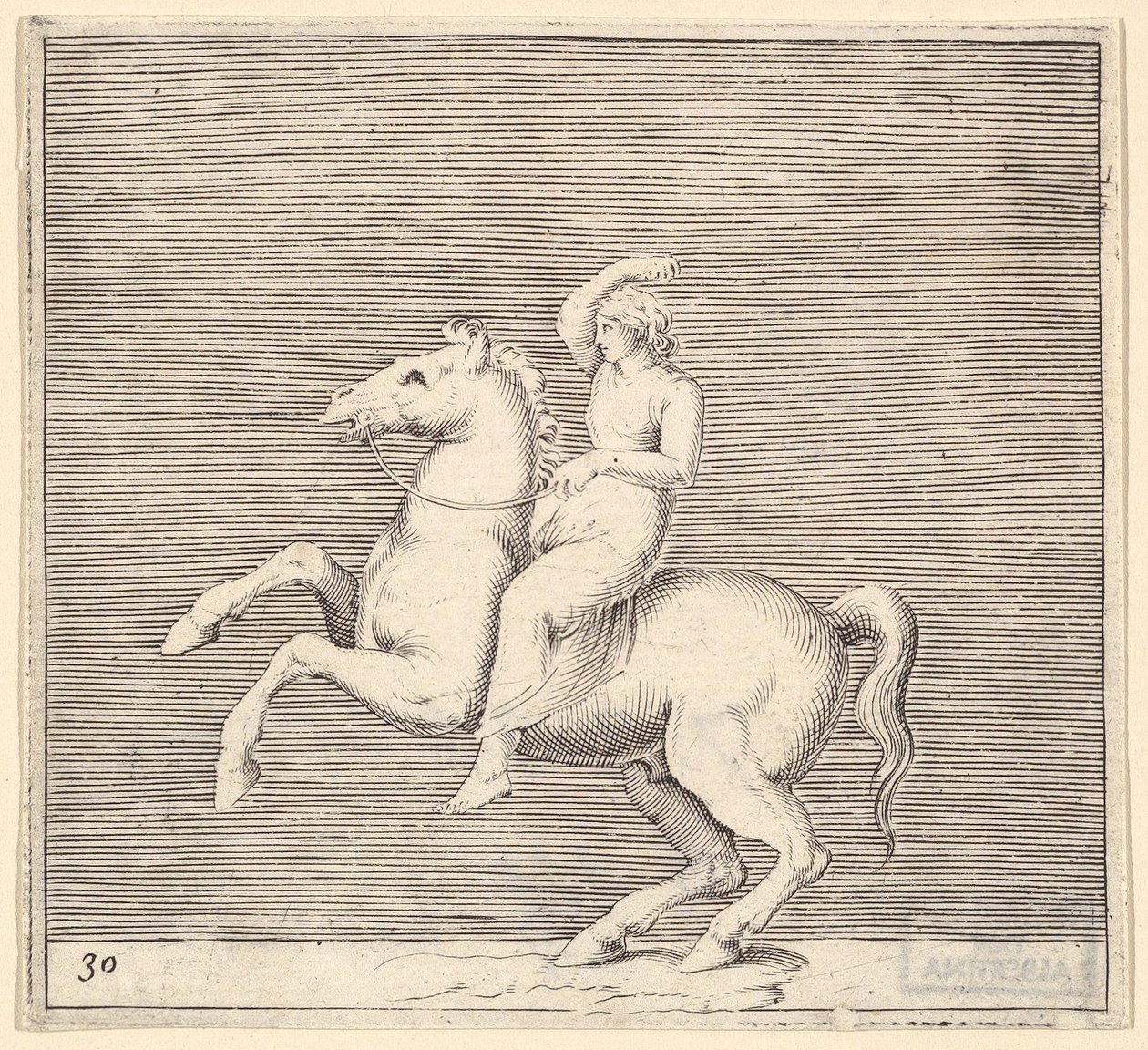 Žena na chovném koni, publikoval ca. 1599-1622. od Unbekannt