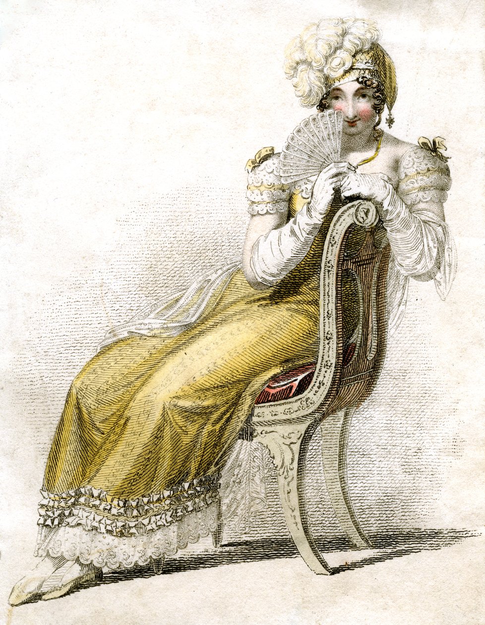 Žena s ventilátorem, c1750-1850 od Unbekannt