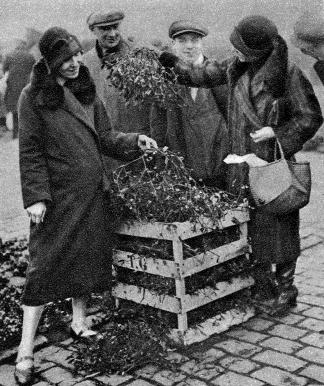 Ženy vybírající trsy jmelí, Caledonian Market, Londýn, 1926-1927 od Unbekannt