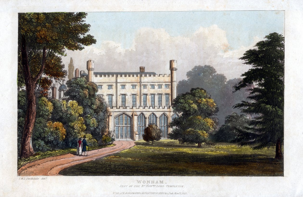 Wonham, Surrey, sídlo lorda Templetona, c1827 od Unbekannt