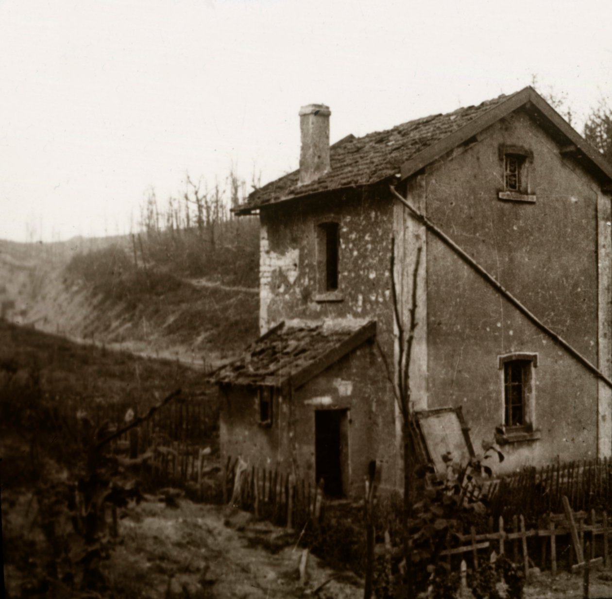Dřevěné kříže, tunel Tavannes, Verdun, severní Francie, c1914-c1918 od Unbekannt