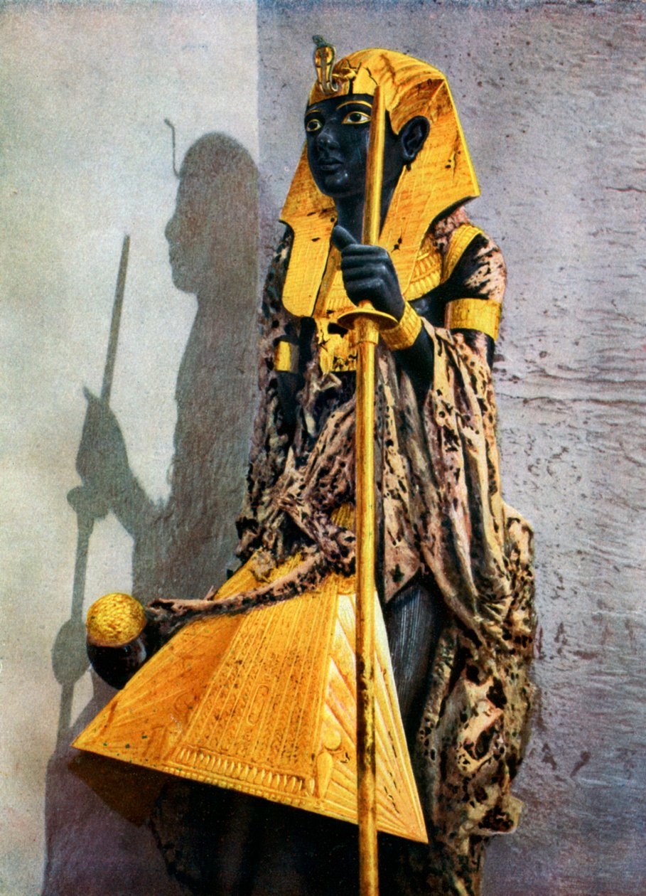 Dřevěná socha Tutanchamona, Egypt, 1933-1934 od Unbekannt