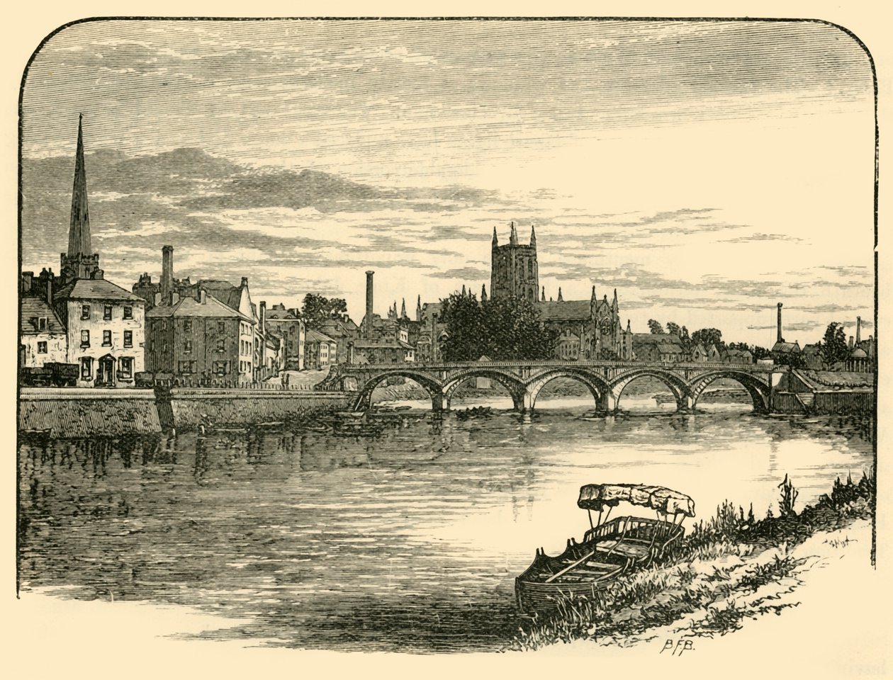 Worcester, od železničního mostu, 1898. od Unbekannt