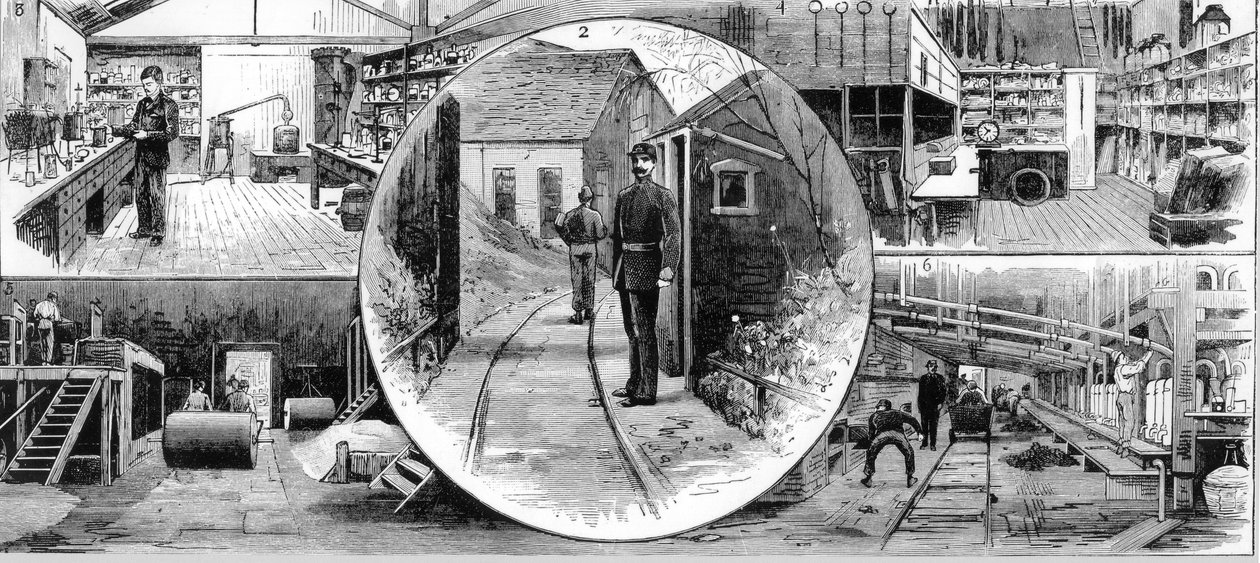 Dělníci ve společnosti Nobel Explosives Company Limited, Ardeer, Ayrshire, 1884 od Unbekannt