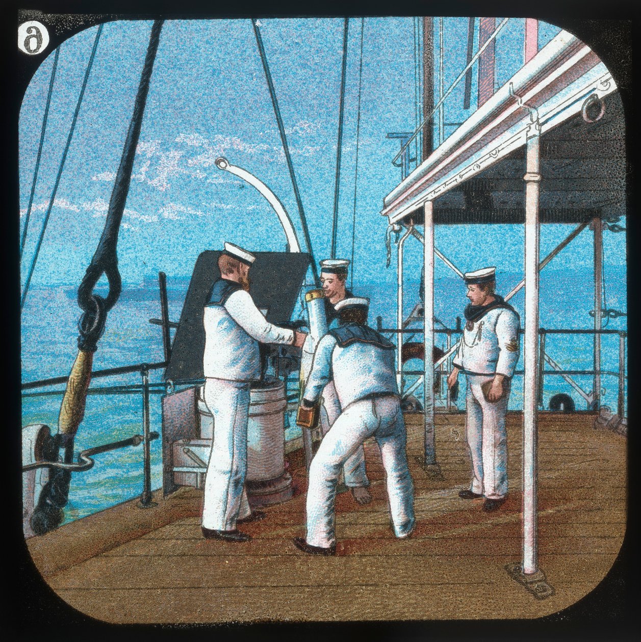 Práce na třílibrovém - H.M.S. Blake, c1900. od Unbekannt