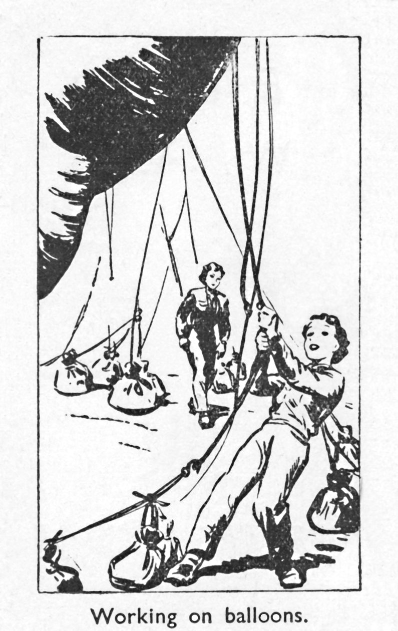 Práce na balónech, 1940 od Unbekannt