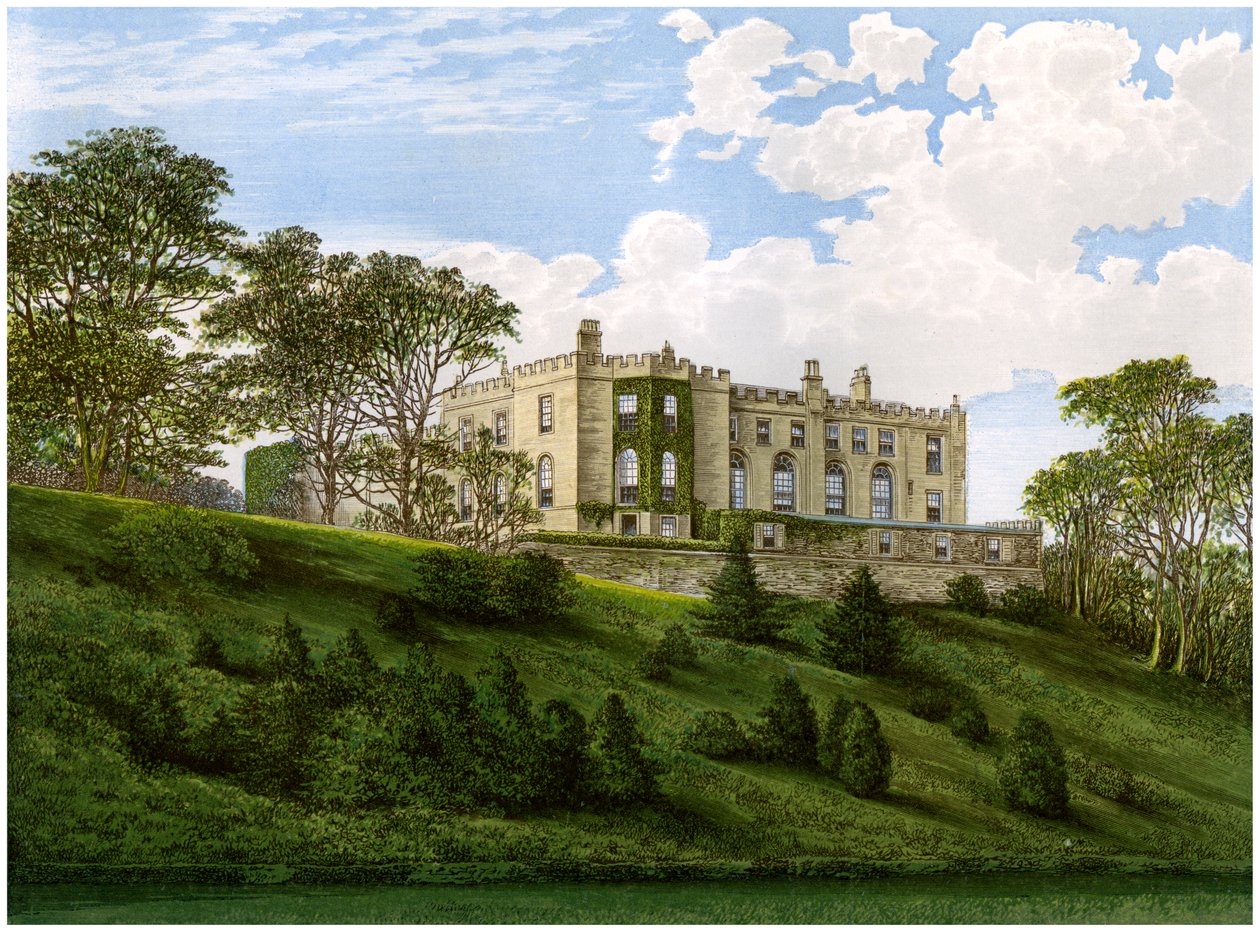 Workington Hall, Cumberland, domov rodiny Curwenových, c1880 od Unbekannt