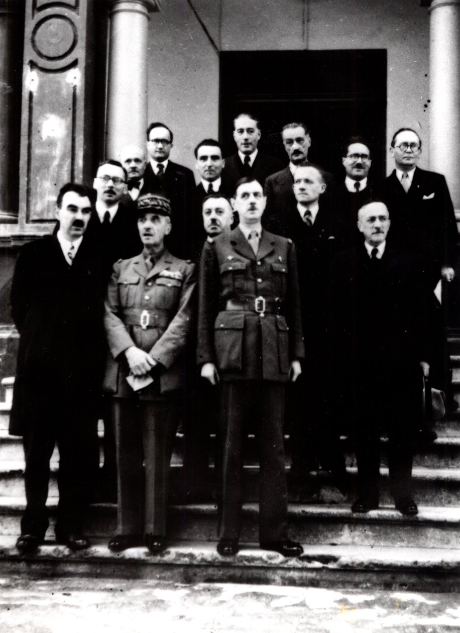2. světová válka: De Gaulle s exilovou francouzskou vládou v Alžírsku, 1943 od Unbekannt