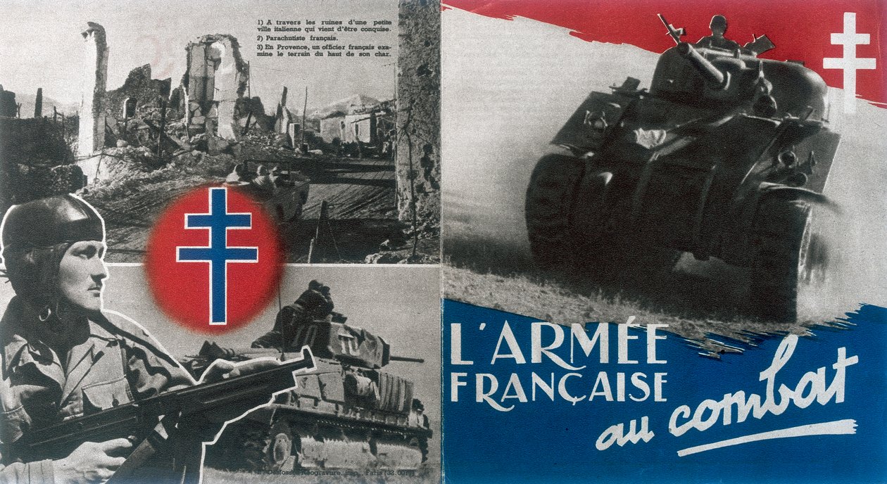 2. světová válka: svobodný francouzský propagandistický plakát c1942-1944 od Unbekannt