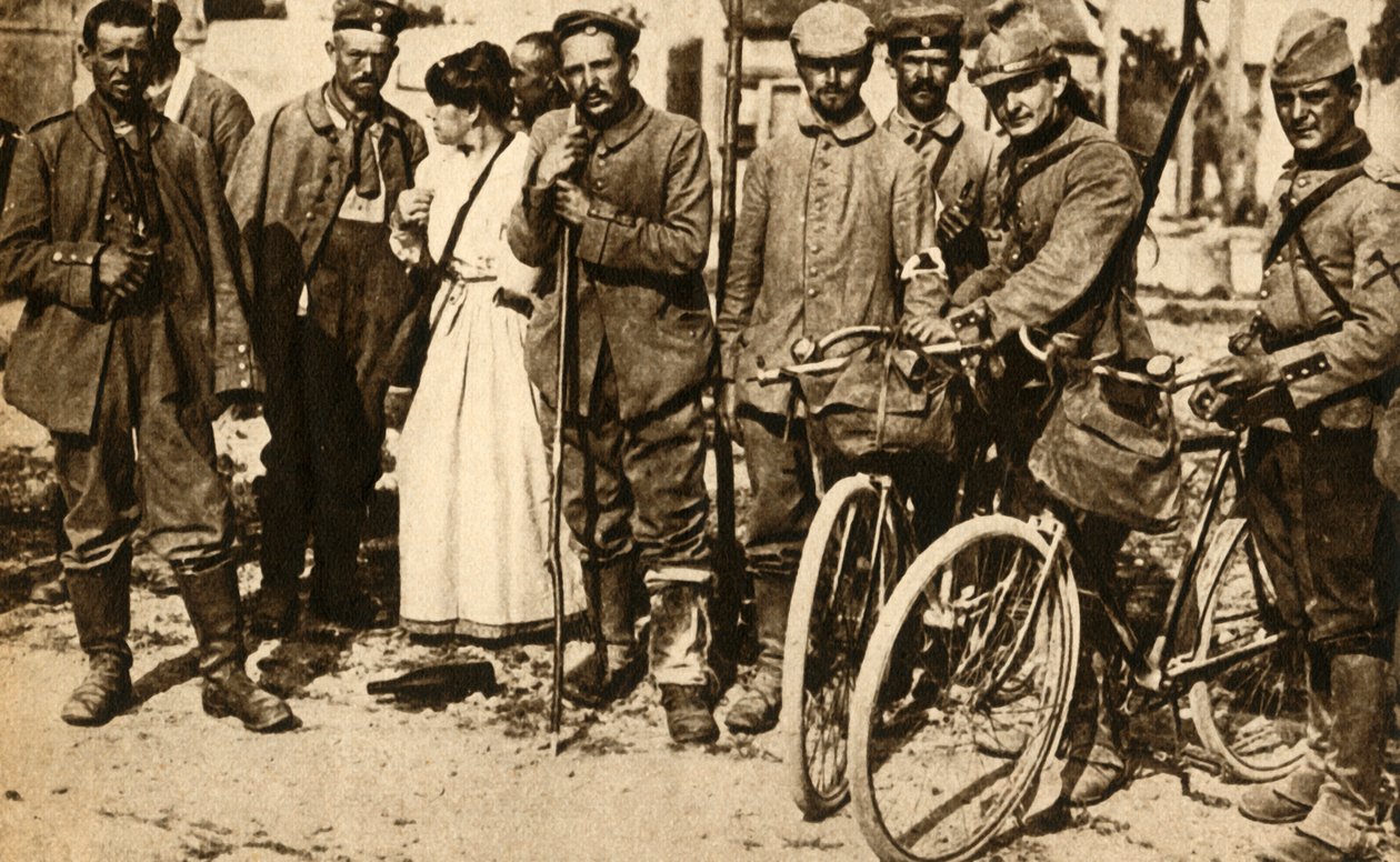 O raněné německé zajatce se stará Červený kříž, Francie, první světová válka, 1914-1918, 1933. od Unbekannt