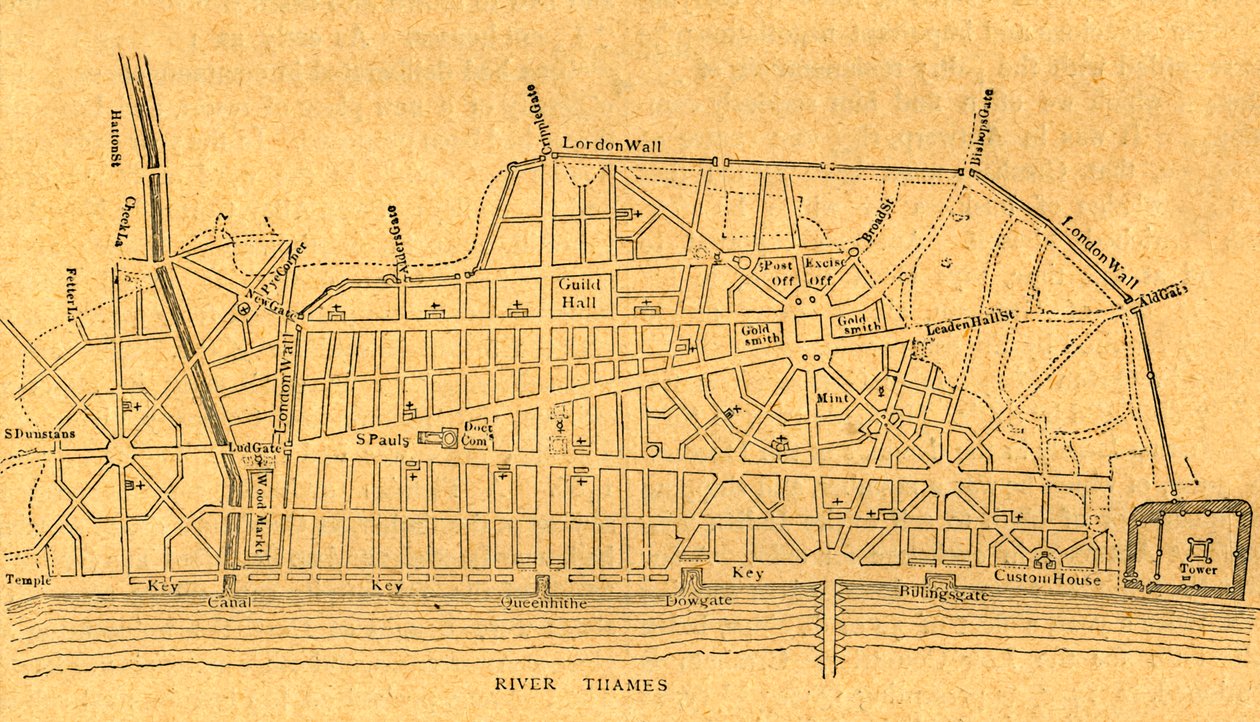 Wrensův plán na přestavbu Londýna, 1897. od Unbekannt