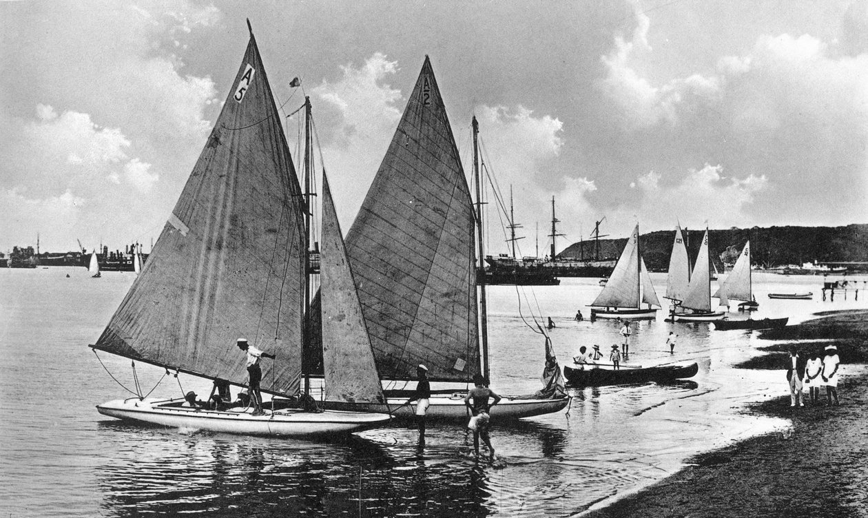 Jachting v zátoce, Durban, Jižní Afrika od Unbekannt