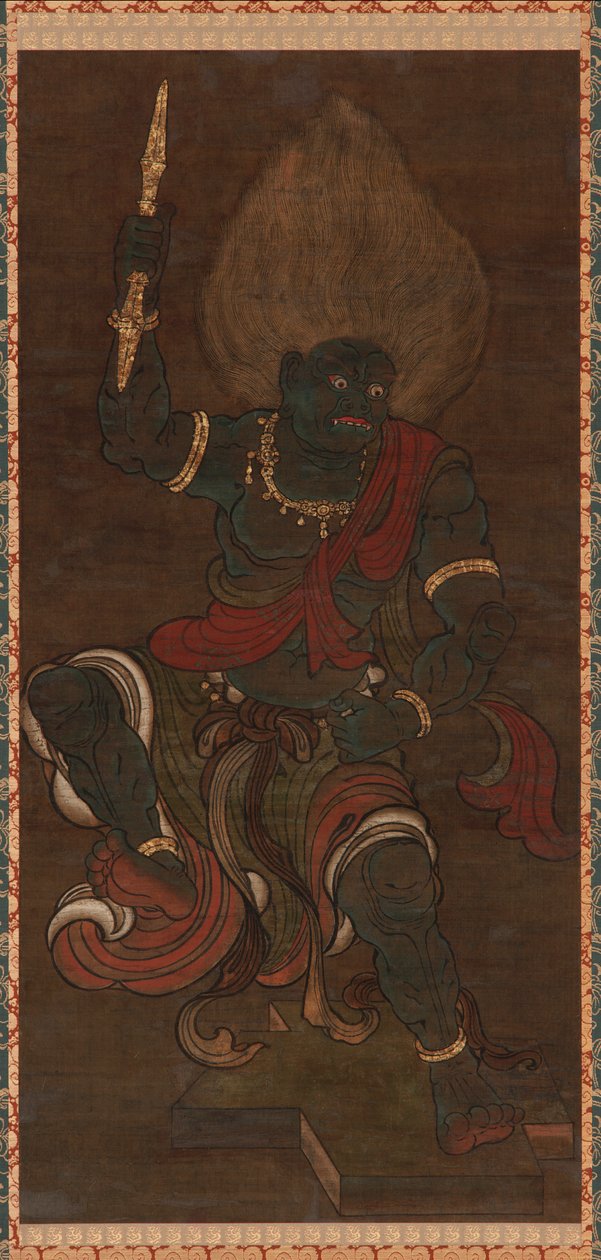 Yaksha forma Vajrapani Blue Food, období Kamakura, 13.-14. století. od Unbekannt