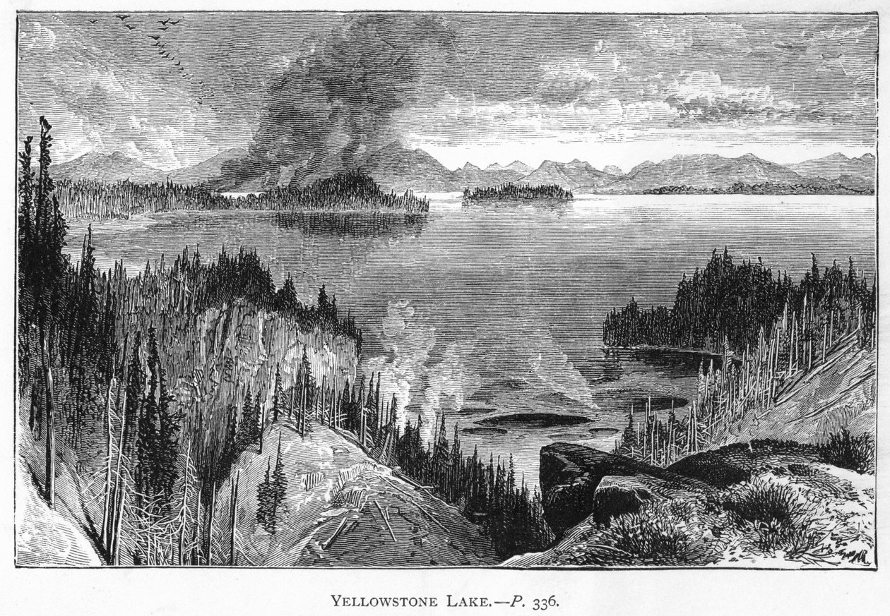 Yellowstonské jezero, 19. století od Unbekannt
