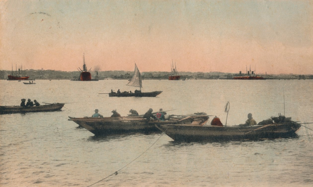 Jokohamský přístav, Japonsko, c1918 od Unbekannt