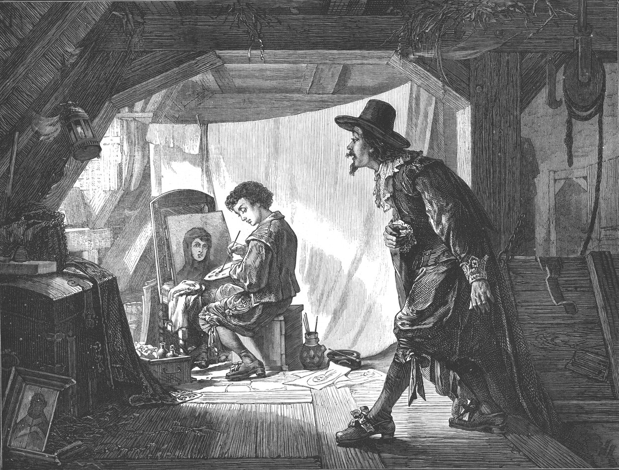 Mladý Rubens překvapen svým pánem, Van Oortem, 1875. od Unbekannt