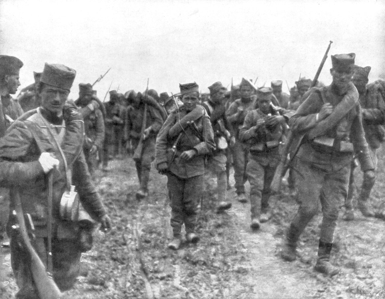 Mladí srbští rekruti, 1914 od Unbekannt