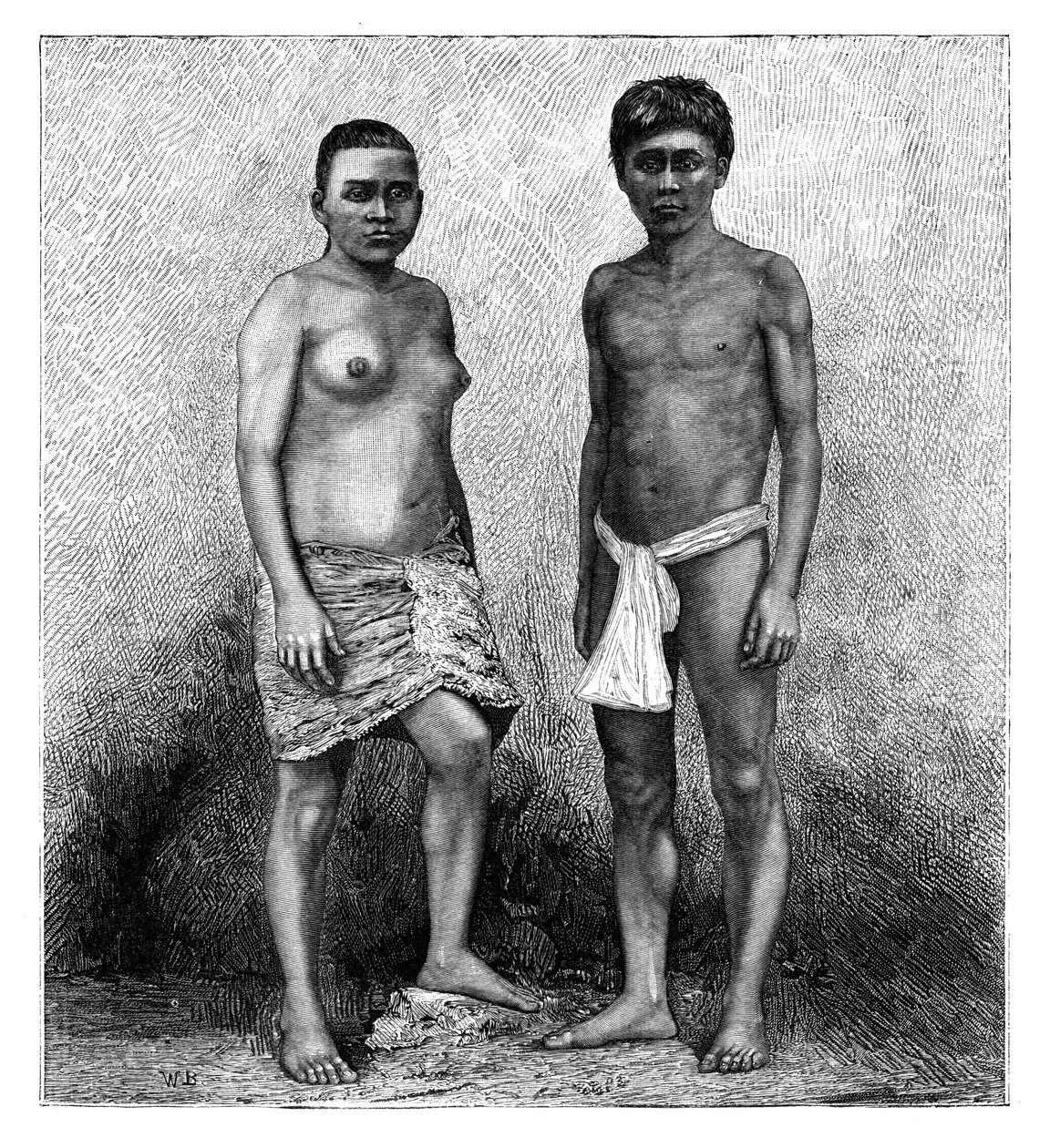 Mladí indiáni Talamancas, Střední Amerika, c1890 od Unbekannt