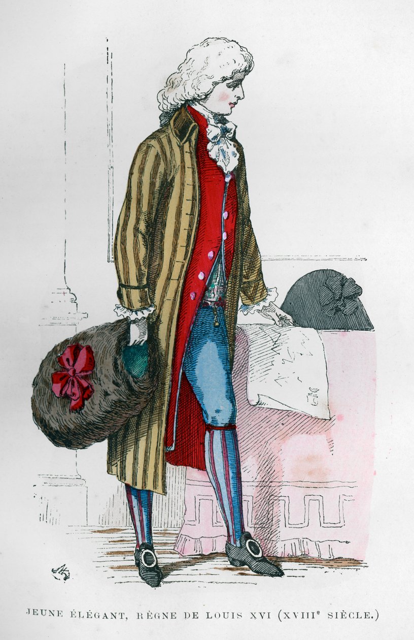 Mladý dandy v kostýmu vlády Ludvíka XVI., 18. století 1882-1884 od Unbekannt