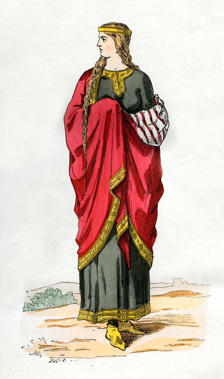 Mladá žena z pozdní karolínské dynastie, c990 1882-1884 od Unbekannt