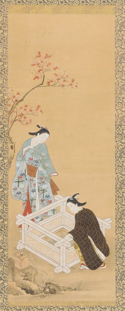 Mládí a panna u studny, období Edo, 1615-1868. od Unbekannt
