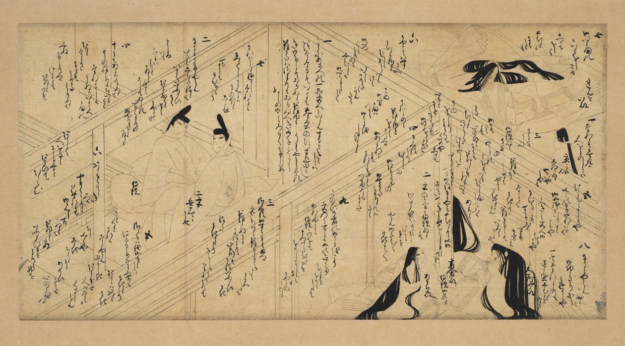 Yutokoro Story Picture Scroll, 1336-92. od Unbekannt