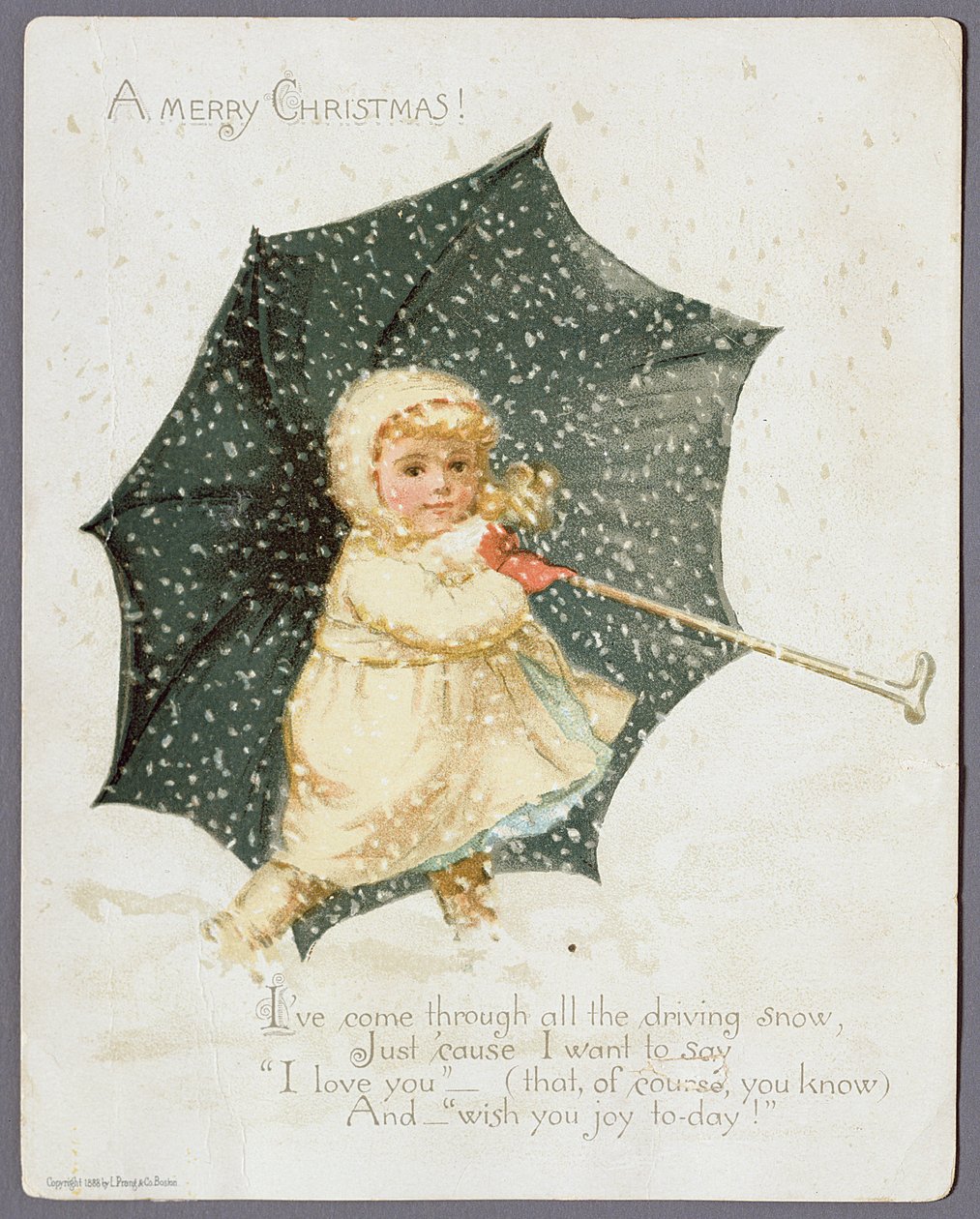 Veselé Vánoce, vánoční přání, 1888 od Unbekannt Unbekannt