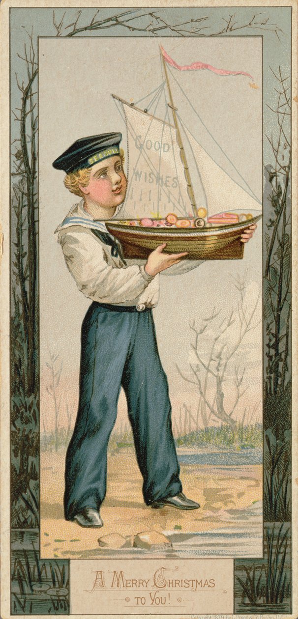 Veselé Vánoce vám, vánoční přání, 1879 od Unbekannt Unbekannt