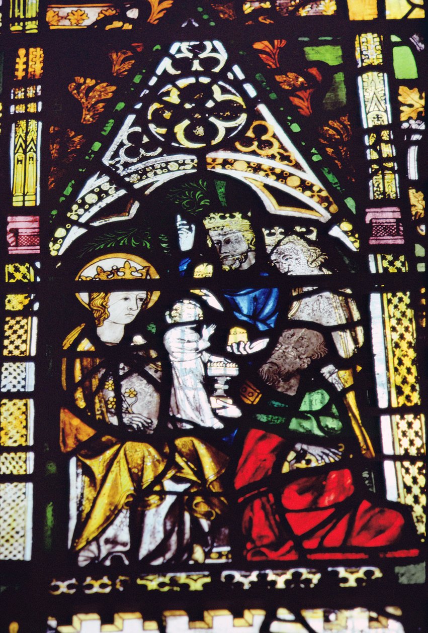 Klanění tří králů, původem z Aerschot, poblíž Louvain (detail) od Unbekannt Unbekannt