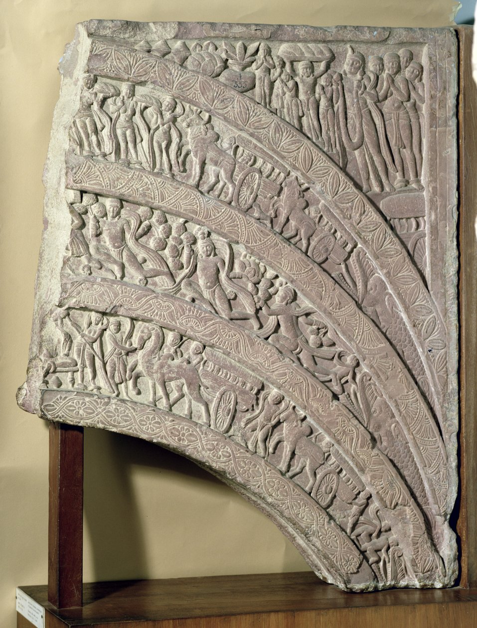 Architrave z brány, červený pískovec, Mathura, UP, 2. století našeho letopočtu od Unbekannt Unbekannt