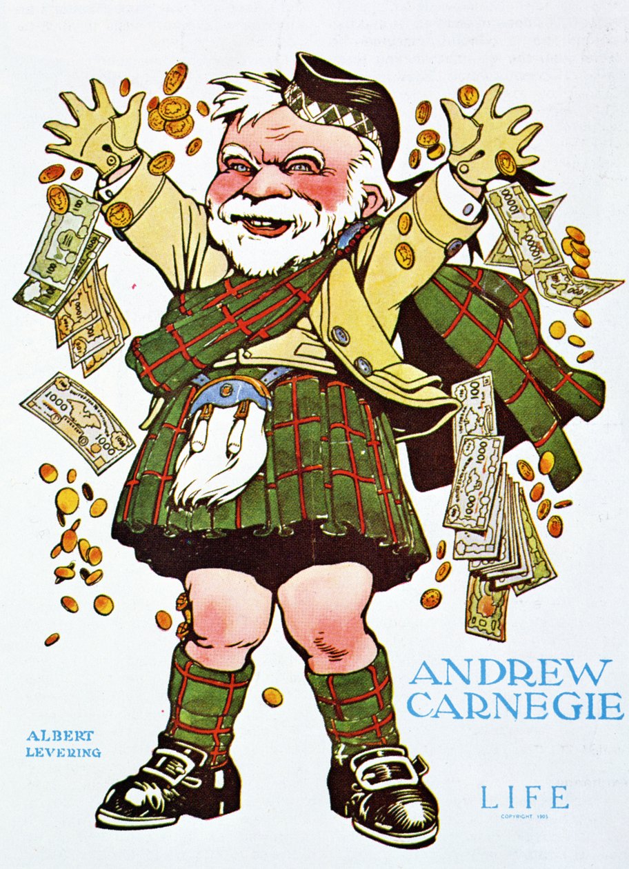 Karikatura Andrewa Carnegieho z Life Magazine od Unbekannt Unbekannt