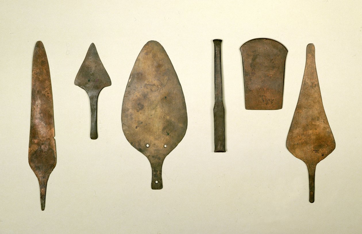 Měděné nářadí, Harappa, 2300-1750 př.nl od Unbekannt Unbekannt
