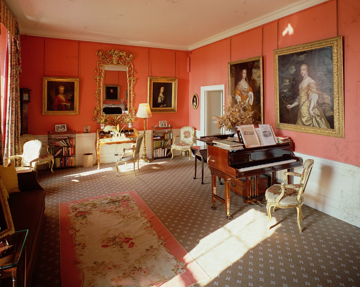 Zámek Drumlanrig: salon s portrétem lady Jane Douglasové od Unbekannt Unbekannt