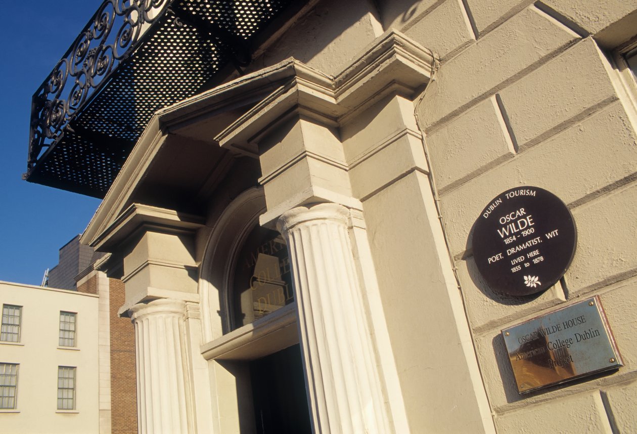 Vstup do muzea Oscar Wilde House na náměstí Number One Merrion Square od Unbekannt Unbekannt
