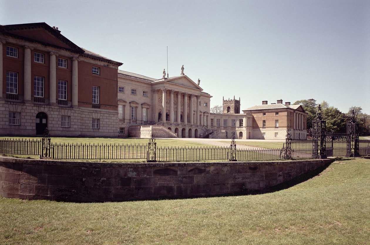 Exteriér jižní fronty, Kedleston Hall, Derbyshire, postavený v letech 1759-65 od Unbekannt Unbekannt