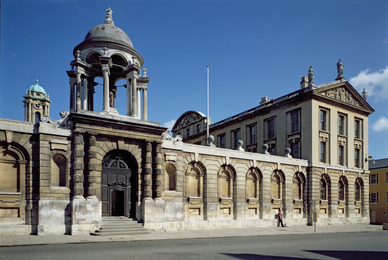 Exteriér předního čtyřkolky The Queens College, Oxford, postavená v letech 1709-34 od Unbekannt Unbekannt