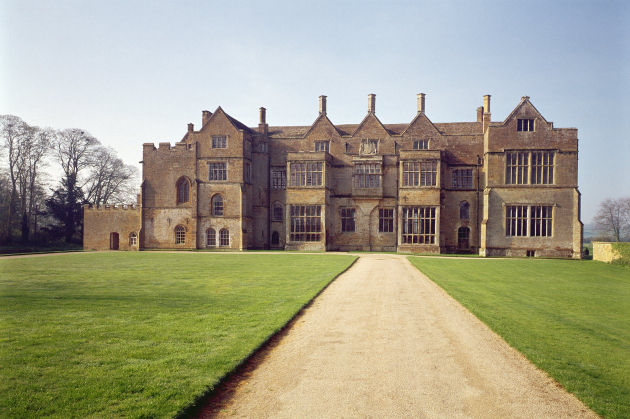 Vnější pohled na hrad Broughton, Oxfordshire od Unbekannt Unbekannt