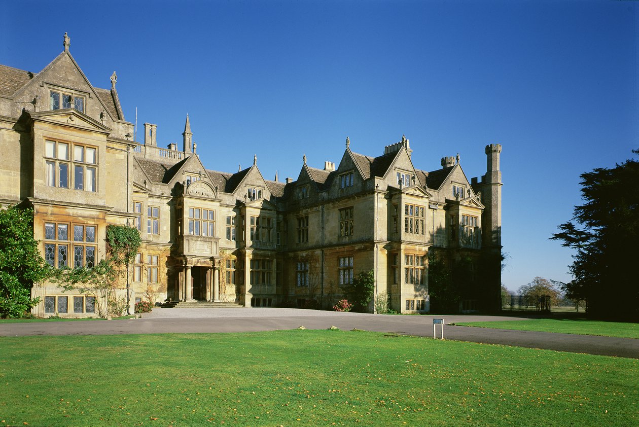 Vnější pohled na centrální část domu, Corsham Court, Wiltshire od Unbekannt Unbekannt