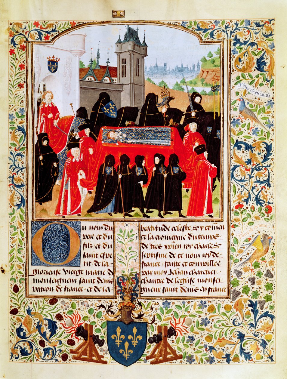 Fr 2691 f.11 Pohřeb Karla VI Frances v roce 1422 s vévodou z Bedfordu jako hlavním truchlícím a členy pařížského parlamentu od Unbekannt Unbekannt