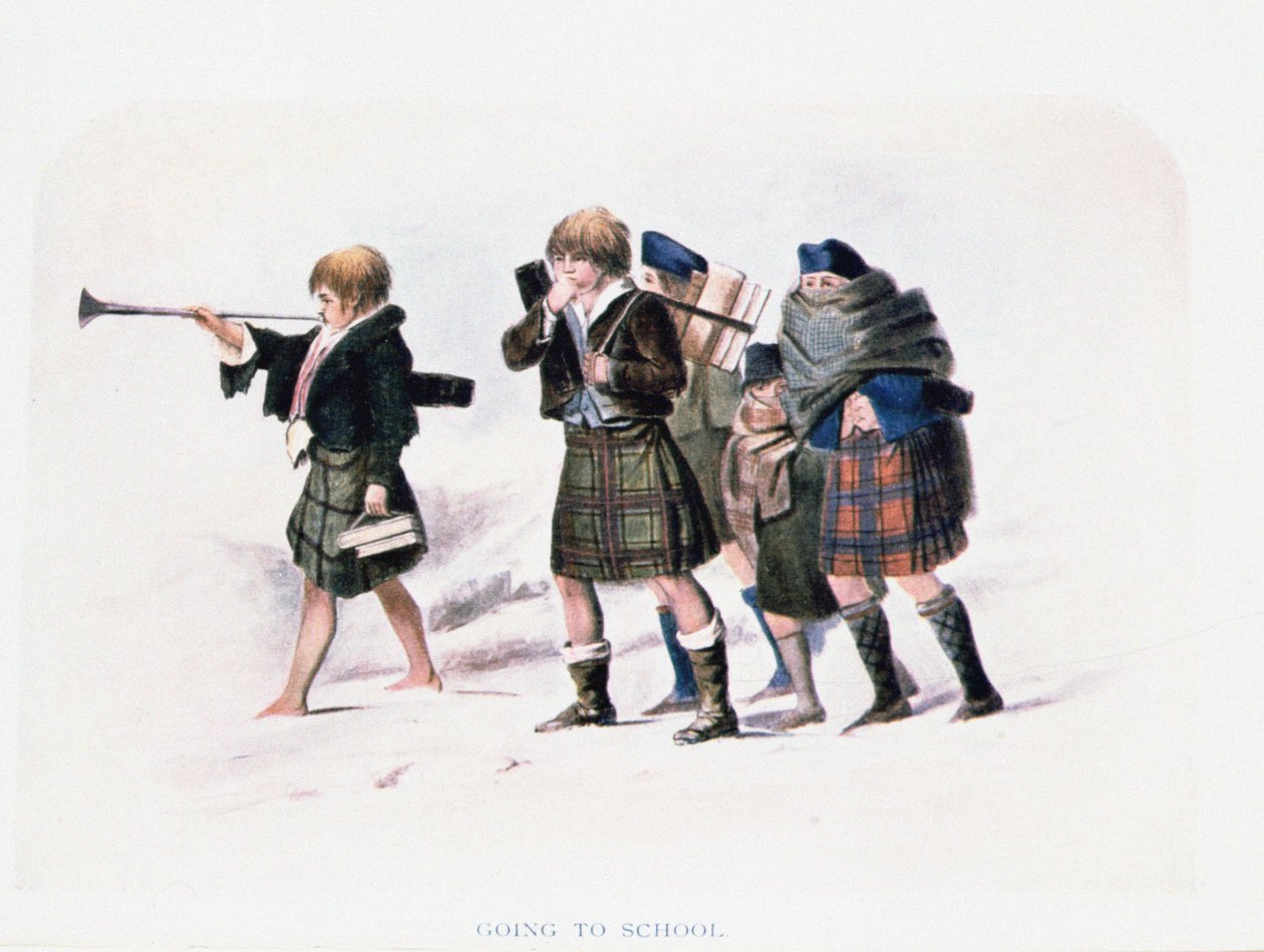 Going To School od R. R. McIana (barevné lito) od Unbekannt Unbekannt
