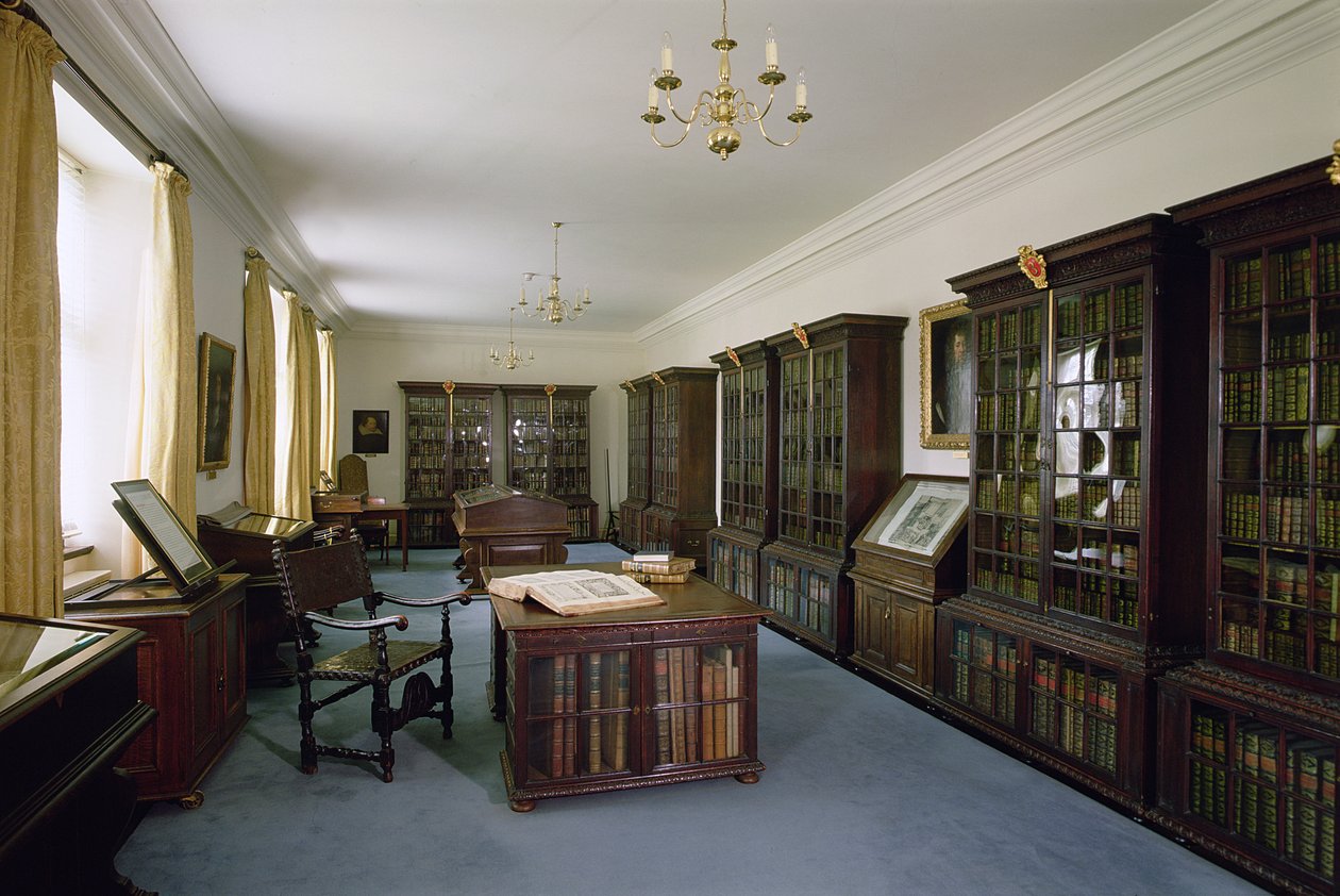 Vnitřní pohled na Pepys Library, Magdalene College, Cambridge od Unbekannt Unbekannt