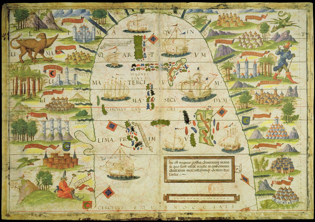 Mapa Čínského moře, z faksimile 