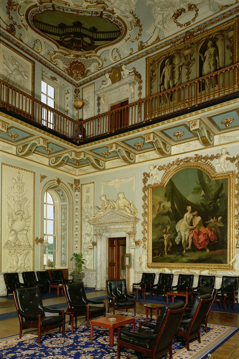Moor Park, interiér haly od Jacopa Amigoniho (asi 1675-1752), Hertfordshire, Velká Británie od Unbekannt Unbekannt